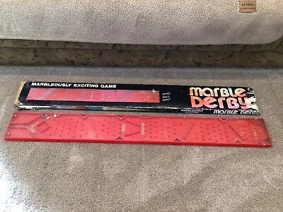 Vintage Marble Derby - Long Marble Racing Game - 47  1/2” Long • $150