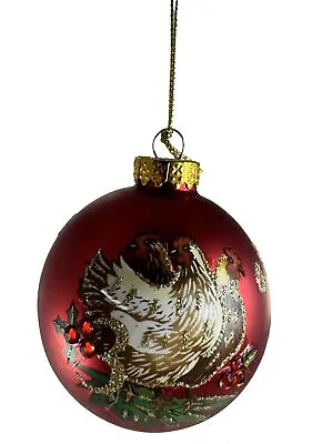 Kurt Adler 12 Days Of Christmas Red Ball Ornament 3 French Hens Replacement • $8.50