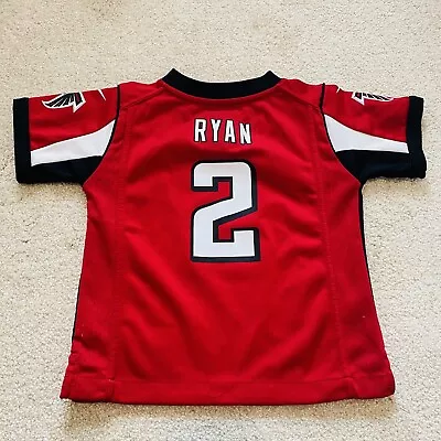 Nike Authentic Atlanta Falcons NFL Matt Ryan #2 Red Jersey Youth Toddler Size 3T • $19.49