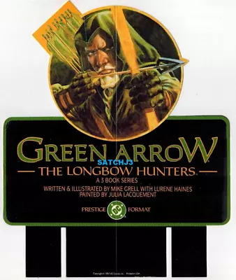 1987 Green Arrow The Longbow Hunters Mike Grell Art Rare Promo Display Dc Comics • $174.99