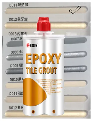 Biege Coloured Epoxy Tile Grout Walls & Floors Bathroom Kitchen 400ml Tubes • £15