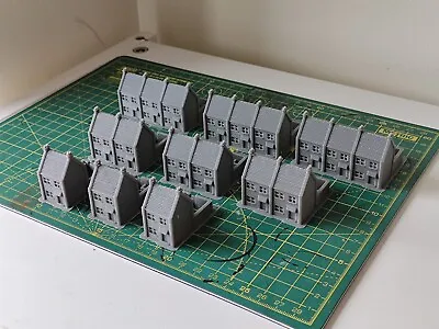 6mm Scale Table Top Wargaming European Terrace Houses – 9 Buildings • £16