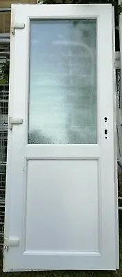 EXTERNAL UPVC  Double GLAZED Door In Frame H 203. 5 X W 83 Cm Spare Or Repair  • £145.50