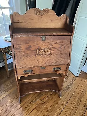 Antique Oak Secretary Desk • $225