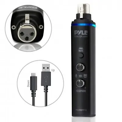 Pyle Microphone XLR-to-USB Adaptor (USB Mic Interface Plug-and-Play PDUSBPP10 • $43.99