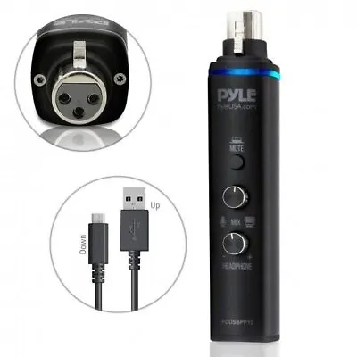 Pyle PDUSBPP10 Microphone XLR-to-USB Adaptor (USB Mic Interface Plug-and-Play • $43.99