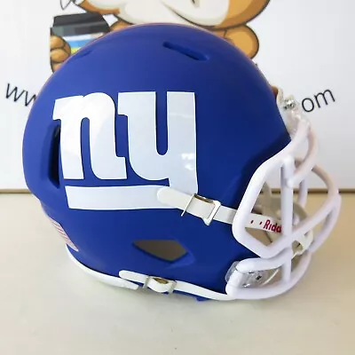 New York Giants Custom Mini Helmet Alternate On Blue Matte • $59