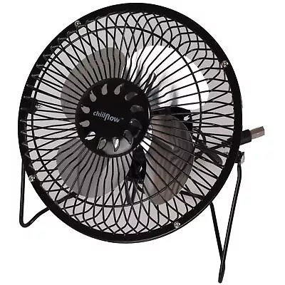 4'' 6'' Mini USB Desk Fan Personal Cooler Cooling Table All Metal Quite Portable • £8.49