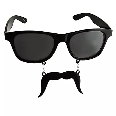 Black Moustache Sunglasses Novelty Glasses Fun & Quirky Gift Fancy Dress Joke • £3.95