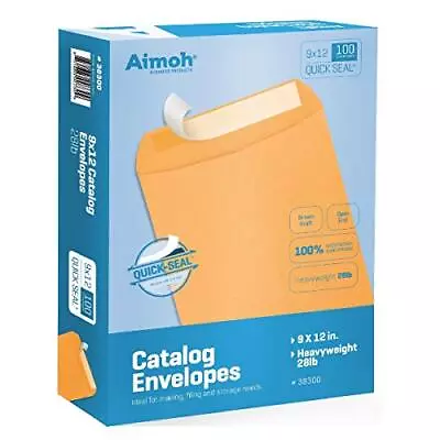 9 X 12 Self-Seal Brown Kraft Catalog Mailing Envelopes - 28lb - 100 Count 9x... • $32.60