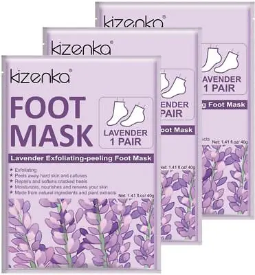 3pcs Pack Exfoliating Peel Foot Mask Socks Renew Skin & Removes Callus • £4.05