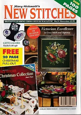 Mary Hickmott's New Stitches #31~20 Page Christmas Pull-Out~Victorian Excellence • £3