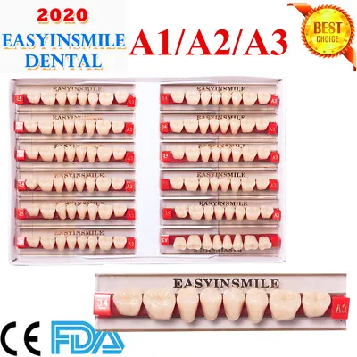 $17.74 • Buy Dental Denture Resin Acrylic Teeth DIY False Teeth Full Set A1/A2/A3 Upper Lower