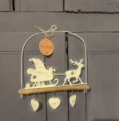 BNWT Sass & Belle Hanging Santa And Reindeer Christmas Decoration. • £2.50