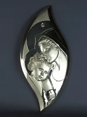 Painting Wall Coated Silver 800 Figure Madonna With Child • $66.86