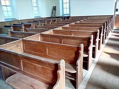 £199 • Buy Antique Pitch Pine Solid Church Pews,LOTS AVAILABLE ,Kitchen Bench Settle, Panel