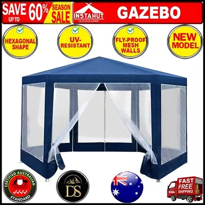 Instahut Gazebo Wedding Party Marquee Tent Canopy Outdoor Camping Gazebos Navy • $70.88