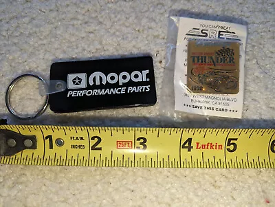 Oem Dealer Keychain Mopar Performance Parts Racing Black Dodge Chrysler Thunder • $6