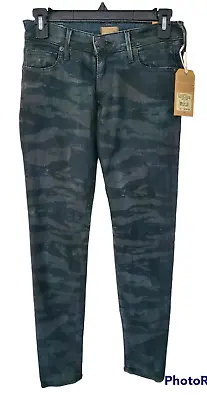 NWT True Religion Casey Super Skinny Low Rise Jeans Tiger Camo Size 24 MSRP $228 • $25