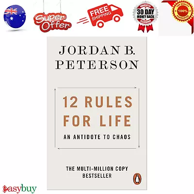 12 Rules For Life By Jordan B Peterson Bestseller (Paperback) • $14.87