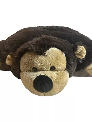 Monkey Travel Pillow Pet Plush Stuffed Animal Animal World Brown Soft Easy Carry • $11.99