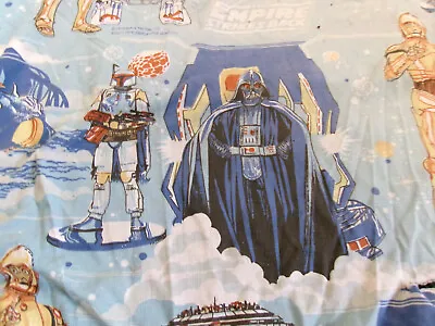 Vtg 70s 80s Star Wars Empire Strikes Back Twin Bed Fitted Sheet 1979 Boba Fett • $19.99