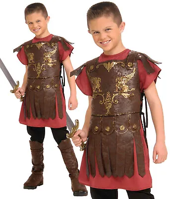 Boys Gladiator Costume Childrens Roman World Book Day Fancy Dress Outfit Kids • $84.44