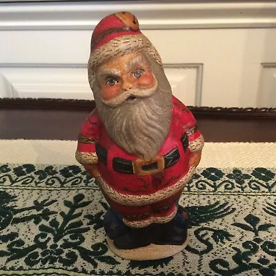 $133 • Buy Vaillancourt Folk Art Chalkware Santa With Bell On Hat 5 3/8  #276