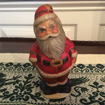 Vaillancourt Folk Art Chalkware Santa With Bell On Hat 5 3/8  #276 • $133