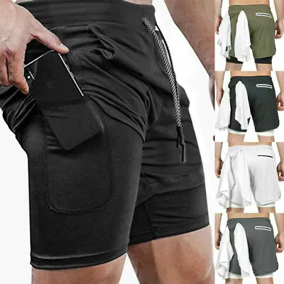 Men's Running Compression Liner Shorts Gym Sports Training Workout Fitness Pants • $15.95