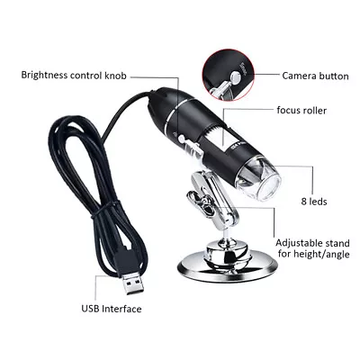 1600X USB Digital Microscope For Electronic Accessories Coin Inspection S8E9 • $15.98
