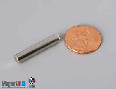 3/16 Dia X 1  N40 4.76x25mm Rare Earth Neodymium Cylinder/Rod Tools Arts Magnets • $13.99