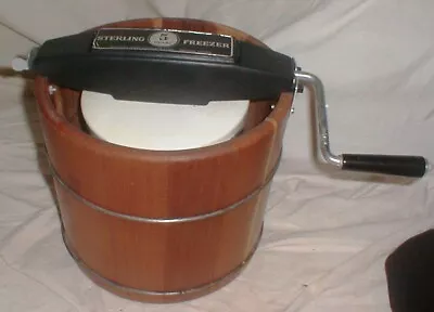 Vintage STERLING Hand Crank 5 Qt. Ice Cream Maker Freezer CLEAN • $39.99