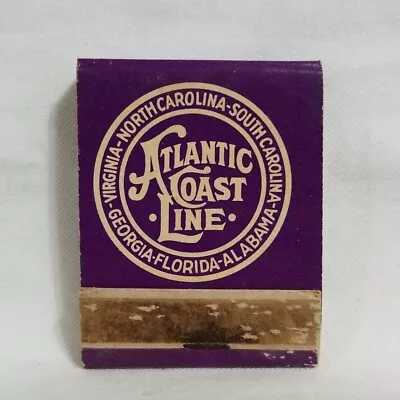 Vintage Atlantic Coast Railway Train Line Matchbook Advertising Matches Full • $12.99