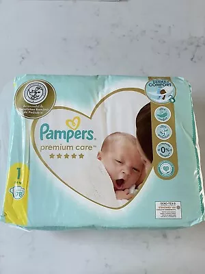 78 X Pampers Premium Protection New Baby - Size 1 - 2-5kg • £15