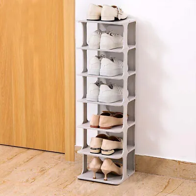 Stackable Shoe Rack Multi Layer Shoes Storage Organizer Space Saving Shelf Stand • £12.94