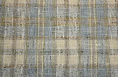 Blue Natural Plaid Upholstery Stately Robin's Egg Kaufmann Fabric • $27.50