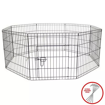 £29.95 • Buy Pet Dog Puppy Cat Rabbit Foldable Playpen Indoor/Outdoor Cage Medium + Warranty
