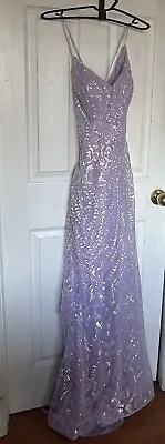 STUNNING Jovani Prom Or Pageant Dress Size 8 Lavender Sequined • $275