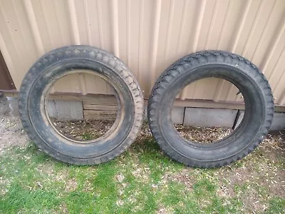 Lot Of 2 Vintage Goodyear Deluxe All-Weather 6.00-18 Tire 6 Ply Heavy Duty - USA • $499.99