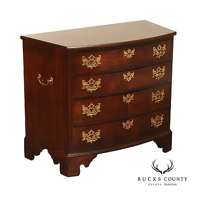 Madison Square Chippendale Style Mahogany Bowfront Bachelor's Chest • $1095
