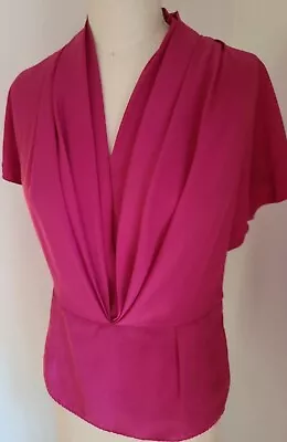 Vintage San Andre  New York Paris Vintage Pink Peplum Blouse Size 8 • $9.90