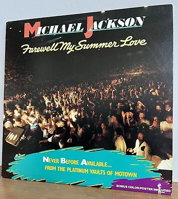 Michael Jackson Farewell My Summer Love Motown 6101 ML Vinyl With Color Poster • $0.99