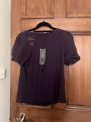 M&S Marks Spencer Autograph Purple Silk And Jersey Blouse 10 New With Tags  • £6