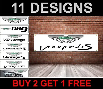 Aston Martin Vanquish Banner Garage Workshop Printed Pvc Advertising Sign • $18.64