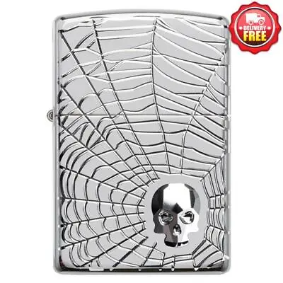 $85.50 • Buy Zippo Spider Web Skull Design