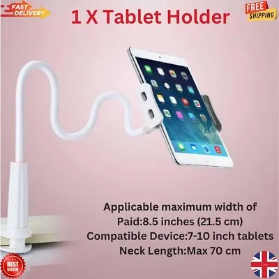 360 Gooseneck Table Bed Clamp Stand Holder Mount For IPad Tablet Flexible Arm UK • £6.99