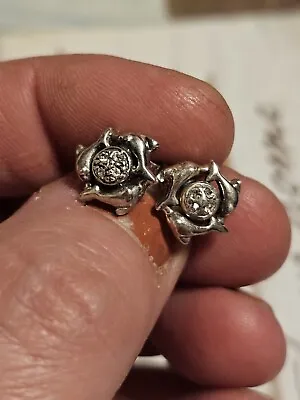 Vintage Sterling Silver 925 Dolphin Earring Studs • $12