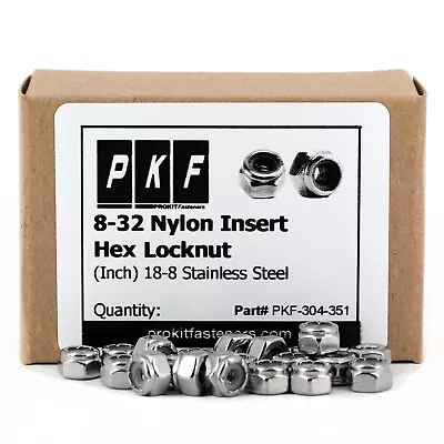 Stainless Steel Nylon Insert Hex Lock Nuts Nylock | Select Size | Quantity • $12.25