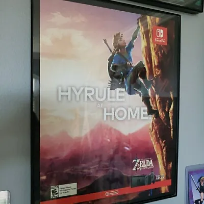 FRAMED 2017 Legend Of Zelda: Breath Of The Wild Switch Video Game Wall Art • £27.96